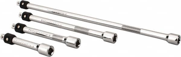 Paramount - 1/4" Drive Socket Locking Extension Set - 4 Pieces, Includes 3, 4, 6, 10" Lengths - Strong Tooling