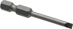 Wera - 9/64" Slotted Screwdriver Bit - 1/4" Hex Drive, 2" OAL - Strong Tooling