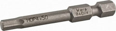 Wera - 4mm Hex Bit - 1/4" Hex Drive, 2" OAL - Strong Tooling