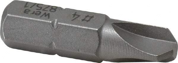 Wera - #4 Tri-Wing Bit - 1/4" Hex Drive, 1" OAL - Strong Tooling