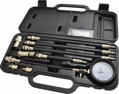 Lincoln - 11 Piece Dial Engine Compression Test Kit - 300 Max Pressure, PSI Scale - Strong Tooling