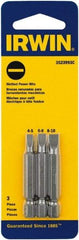 Irwin - 3 Piece, Slotted Handle, Power Bit Set - 0.05 to 1/4" Hex, 1/4" Hex Drive - Strong Tooling