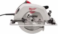 Milwaukee Tool - 15 Amps, 10-1/4" Blade Diam, 5,200 RPM, Electric Circular Saw - 120 Volts, 3.1 hp, 12' Cord Length, 5/8" Arbor Hole, Right Blade - Strong Tooling