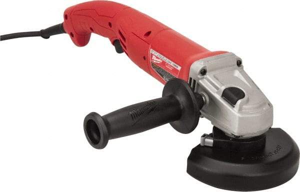 Milwaukee Tool - 5" Wheel Diam, 11,000 RPM, Corded Angle & Disc Grinder - 5/8-11 Spindle, 120 Volts, 11 Amps - Strong Tooling