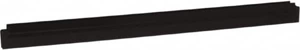 Vikan - 24" Rubber Blade Squeegee Refill - Double Edge, Black, Plastic Holder - Strong Tooling