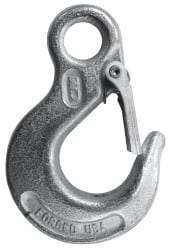 CM - 9,200 Lb Capacity, Chain Grade 43, Steel Eye Hook - 1.21" Hook Throat, 4.2" Reach, 1.03" Eye ID, 1/2" Chain Diam, 6.13" OAL, Heat Treated - Strong Tooling