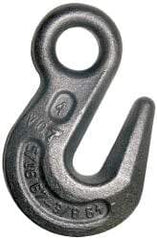 CM - 4,700 Lb Capacity, Chain Grade 70, Steel Eye Hook - 0.53" Hook Throat, 2.44" Reach, 0.7" Eye ID, 5/16" Chain Diam, 3.89" OAL, Self-Colored - Strong Tooling