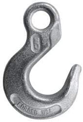 CM - 13,000 Lb Capacity, Chain Grade 43, Steel Eye Hook - 1.69" Hook Throat, 5.11" Reach, 1.28" Eye ID, 5/8" Chain Diam, 7.41" OAL, Heat Treated - Strong Tooling