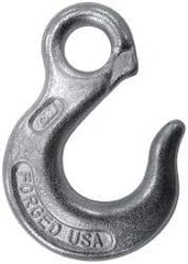 CM - 2,650 Lb Capacity, Chain Grade 30, Steel Eye Hook - 0.92" Hook Throat, 3.17" Reach, 3/4" Eye ID, 3/8" Chain Diam, 4.56" OAL, Heat Treated - Strong Tooling