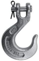 CM - 7/16 Inch Chain Diameter, Grade 43 Clevis Hook - 7,200 Lbs. Load Capacity, 0.58 Inch Inside Diameter, 1/2 Inch Pin Diameter, 1.02 Inch Hook Throat, 5.56 Inch Overall Length, 3.91 Inch Hook Width - Strong Tooling