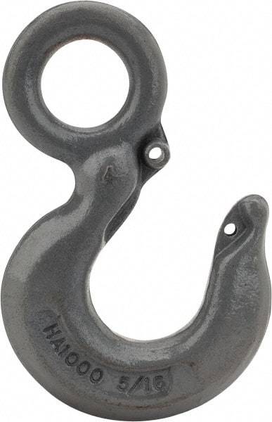 CM - Chain Grade 100, 5,700 Lbs. Load Limit Eye Rigging Hook - 1.06 Inch Hook Throat, 4.09 Inch Reach, 1.13 Inch Eye Inside Diameter, 5/16 Inch Chain Diameter, 5.63 Inch Overall Length, 1/2 Inch Eye Thickness - Strong Tooling