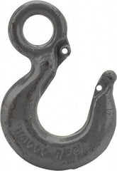 CM - Chain Grade 100, 2,700 Lbs. Load Limit Eye Rigging Hook - 0.93 Inch Hook Throat, 3.13 Inch Reach, 3/4 Inch Eye Inside Diameter, 0.21875 Inch Chain Diameter, 4.37 Inch Overall Length, 0.38 Inch Eye Thickness - Strong Tooling