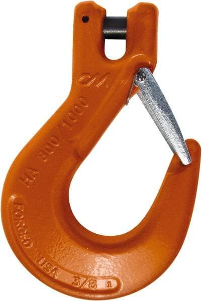 CM - 9/32 Inch Chain Diameter, Grade 100 Clevis Hook - 4,300 Lbs. Load Capacity, 0.38 Inch Inside Diameter, 0.36 Inch Pin Diameter, 0.83 Inch Hook Throat, 5.23 Inch Overall Length, 3.53 Inch Hook Width - Strong Tooling