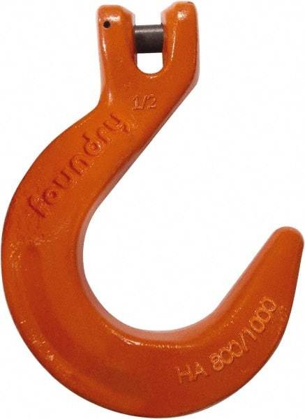 CM - 5/8 Inch Chain Diameter, Grade 100 Clevis Hook - 22,600 Lbs. Load Capacity, 0.71 Inch Inside Diameter, 3/4 Inch Pin Diameter, 4.07 Inch Hook Throat, 10.98 Inch Overall Length, 7.94 Inch Hook Width - Strong Tooling