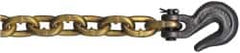 CM - 3/8" Welded Standard Link Chain - 6,600 Lb Capacity, Grade 70, 25' Long, Yellow Chromate Finish - Strong Tooling