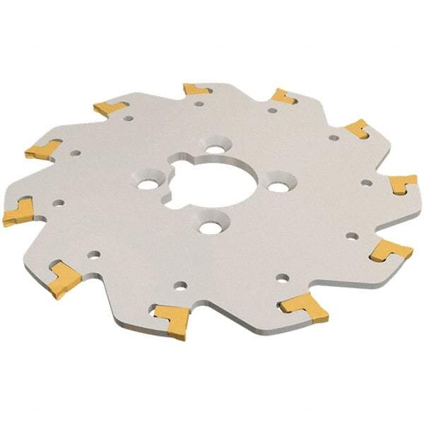 Iscar - Arbor Hole Connection, 1/16" Cutting Width, 0.709" Depth of Cut, 3" Cutter Diam, 1" Hole Diam, 8 Tooth Indexable Slotting Cutter - TGSF Toolholder, TAG N-A, TAG N-C/W/M, TAG N-J/JS/JT, TAG N-LF, TAG N-MF, TAG N-UT Insert - Strong Tooling