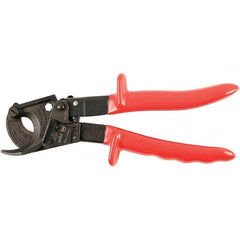 Wiha - 10" OAL, 18 AWG Capacity, Flush Cable Cutter - Curved Head, Urethane Handle - Strong Tooling