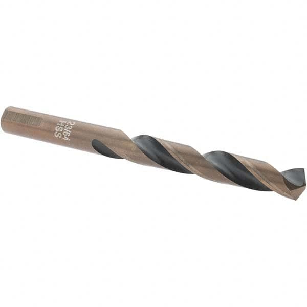 Import - 23/64" High Speed Steel, 135° Point, Round with Flats Shank Maintenance Drill Bit - Strong Tooling