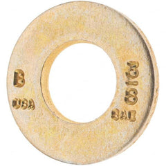 3/8″ Screw SAE Flat Washer: Carbon Steel, Zinc-Plated Yellow Chromate 13/32″ ID, 0.812″ OD, 5/64″ Thick