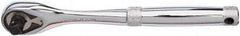 Proto - 3/8" Drive Pear Head Tethered Ratchet - Full Polish Chrome Finish, 8-1/2" OAL, 45 Gear Teeth, Standard Handle - Strong Tooling