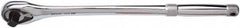 Proto - 1/2" Drive Pear Head Tethered Ratchet - Full Polish Chrome Finish, 15" OAL, 45 Gear Teeth, Long Handle - Strong Tooling