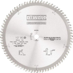 DeWALT - 10" Diam, 5/8" Arbor Hole Diam, 80 Tooth Wet & Dry Cut Saw Blade - Tungsten Carbide-Tipped, Standard Round Arbor - Strong Tooling