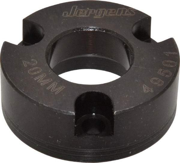 Jergens - Ball Lock System Compatible, Bolt-In Recessed Modular Fixturing Receiver Bushing - 20mm ID x 1-11/16" OD, 0.637" Overall Height - Strong Tooling