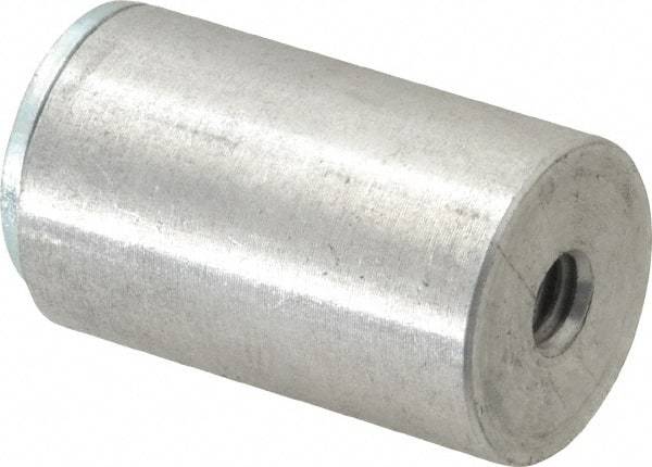 Mag-Mate - 1/4-2 Thread, 3/4" Diam, 1-3/16" High, 18 Lb Average Pull Force, Neodymium Rare Earth Pot Magnet - 1/4" Tapped Hole Depth, Aluminum Insulated - Strong Tooling