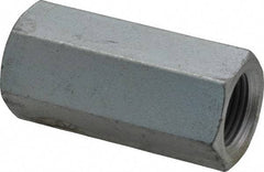 Value Collection - 3/4-16 UNF, 2-1/4" OAL Steel Standard Coupling Nut - Zinc-Plated Finish, 1" Width Across Flats - Strong Tooling