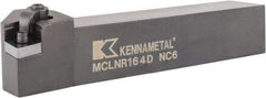 Kennametal - MCLN, Right Hand Cut, 5° Lead Angle, 1" Shank Height x 1" Shank Width, Negative Rake Indexable Turning Toolholder - 6" OAL, CN..43. Insert Compatibility, Series Kenloc - Strong Tooling