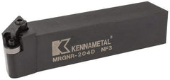 Kennametal - MRGN, Right Hand Cut, 15° Lead Angle, 1-1/4" Shank Height x 1-1/4" Shank Width, Negative Rake Indexable Turning Toolholder - 6" OAL, RN..43 Insert Compatibility, Series Kenloc - Strong Tooling