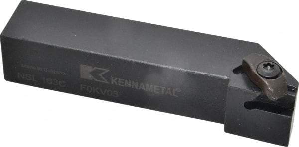 Kennametal - External Thread, Left Hand Cut, 25.4mm Shank Width x 25.4mm Shank Height Indexable Threading Toolholder - 127mm OAL, N.3L Insert Compatibility, NS Toolholder, Series Top Notch - Strong Tooling