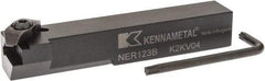 Kennametal - External Thread, Right Hand Cut, 19.05mm Shank Width x 19.05mm Shank Height Indexable Threading Toolholder - 114.3mm OAL, N.3L Insert Compatibility, NE Toolholder, Series Top Notch - Strong Tooling