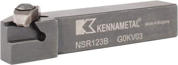 Kennametal - External Thread, Right Hand Cut, 19.05mm Shank Width x 19.05mm Shank Height Indexable Threading Toolholder - 114.3mm OAL, N.3R Insert Compatibility, NS Toolholder, Series Top Notch - Strong Tooling