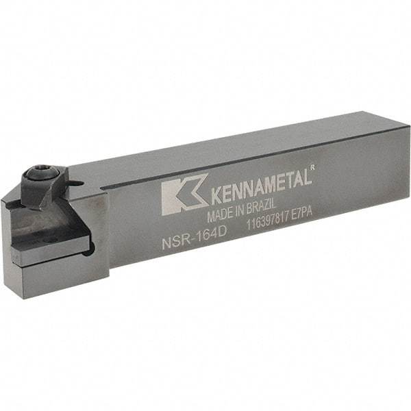 Kennametal - External Thread, Right Hand Cut, 25.4mm Shank Width x 25.4mm Shank Height Indexable Threading Toolholder - 152.4mm OAL, N.4R Insert Compatibility, NS Toolholder, Series Top Notch - Strong Tooling