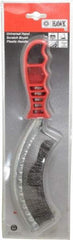 Value Collection - 1" Trim Length Steel Scratch Brush - 5-1/2" Brush Length, 10" OAL, 1" Trim Length, Plastic Ergonomic Handle - Strong Tooling