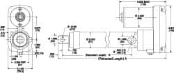 Thomson Industries - 36" Stroke Len, 30% Duty Cycle, 12 Volt, Performance PakLinear Electromechanical Actuator - DC Input, 1.1" per Second, 750 Lb Capacity - Strong Tooling