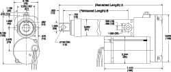 Thomson Industries - 24" Stroke Len, 30% Duty Cycle, 110 Volt, Performance PakLinear Electromechanical Actuator with Integral Brake - AC Input, 0.6" per Second, 500 Lb Capacity - Strong Tooling