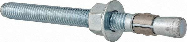 Red Head - 1/2 Inch Diameter, 1/2-13 Inch Thread, 5-1/2 Inch Overall Length, Grade 3, Wedge Expansion Concrete Anchor - Steel, Zinc Plated, 4 Inch Thread Length, Tie Wire Head, 1/2 Inch Drill - Strong Tooling