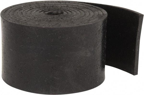 Made in USA - 1/8" Thick x 2" Wide x 60" Long, Buna-N Rubber Strip - Stock Length, 70 Shore A Durometer, 800 to 1,000 psi Tensile Strength, -20 to 170°F, Black - Strong Tooling