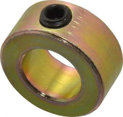 Climax Metal Products - 5/8" Bore, Steel, Set Screw Solid Set Screw Collars - 1-1/8" Outside Diam, 1/2" Wide - Strong Tooling