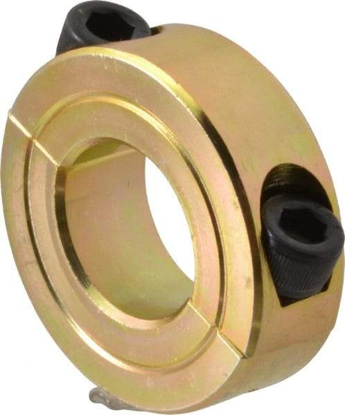 Climax Metal Products - 13/16" Bore, Steel, Two Piece Clamping Shaft Collar - 1-5/8" Outside Diam, 1/2" Wide - Strong Tooling