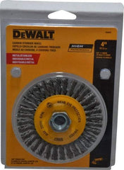 DeWALT - 4" OD, 5/8-11 Arbor Hole, Knotted Steel Wheel Brush - 0.02" Filament Diam, 20,000 RPM - Strong Tooling