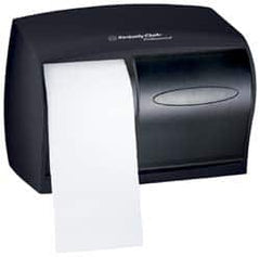 Kimberly-Clark Professional - Coreless Double Roll Plastic Toilet Tissue Dispenser - 7-5/8" Wide x 7-5/8" High x 6" Deep, Gray - Strong Tooling