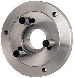 Buck Chuck Company - Adapter Back Plate for 6" Diam Self Centering Lathe Chucks - D1-4 Mount, 1.8" Through Hole Diam, 4.906mm ID, 6-1/2" OD, 0.714" Flange Height, Steel - Strong Tooling