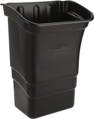 Rubbermaid - 8 Gal Black Rectangle Trash Can - Polyethylene, 22" High x 12" Long x 17" Wide - Strong Tooling