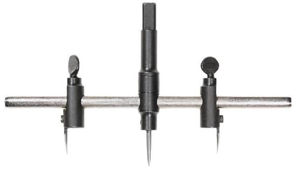 General - 5/8 to 6-1/2" Cutting Diam, Circle Cutter Tool - Straight Shank, 3/8" Shank Diam - Strong Tooling