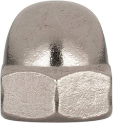 Value Collection - M10x1.5 Metric Coarse, 17mm Width Across Flats, Uncoated, Stainless Steel Acorn Nut - 18mm Overall Height, Austenitic A4, DIN 1587 - Strong Tooling