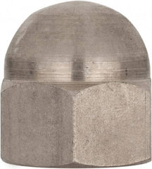 Value Collection - M18x2.5 Metric Coarse, 27mm Width Across Flats, Uncoated, Stainless Steel Acorn Nut - 32mm Overall Height, Austenitic A4, DIN 1587 - Strong Tooling