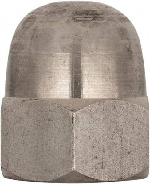 Value Collection - M22x2.5 Metric Coarse, 34mm Width Across Flats, Uncoated, Stainless Steel Acorn Nut - 39mm Overall Height, Austenitic A4, DIN 1587 - Strong Tooling